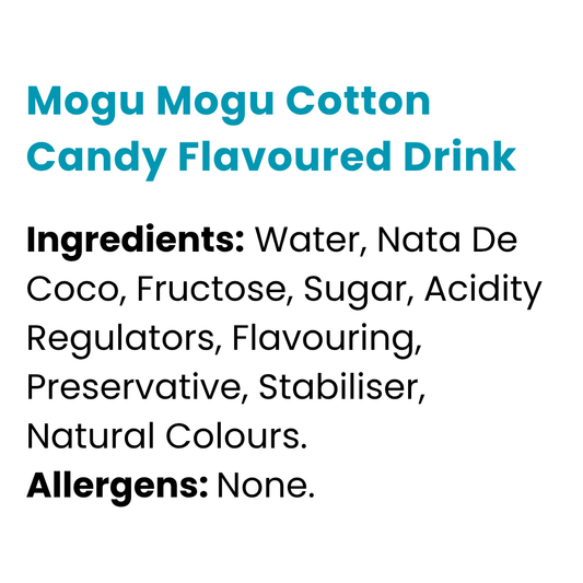 Mogu Mogu Cotton Candy Flavoured Drink