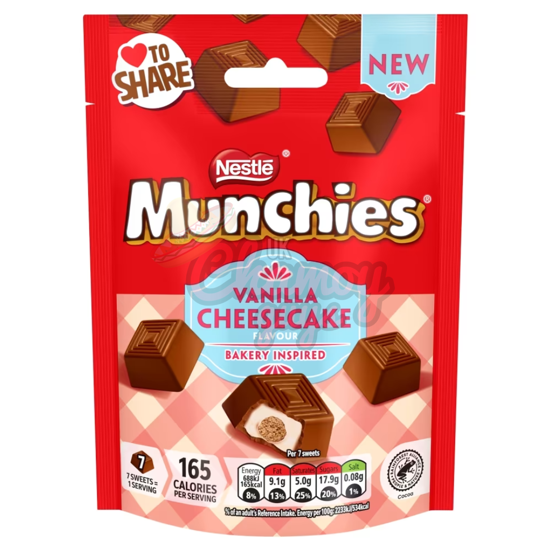 Munchies Vanilla Cheesecake Flavour Chocolate Sharing Bag 97g