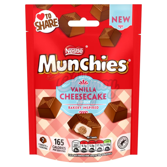 Munchies Vanilla Cheesecake Flavour Chocolate Sharing Bag 97g