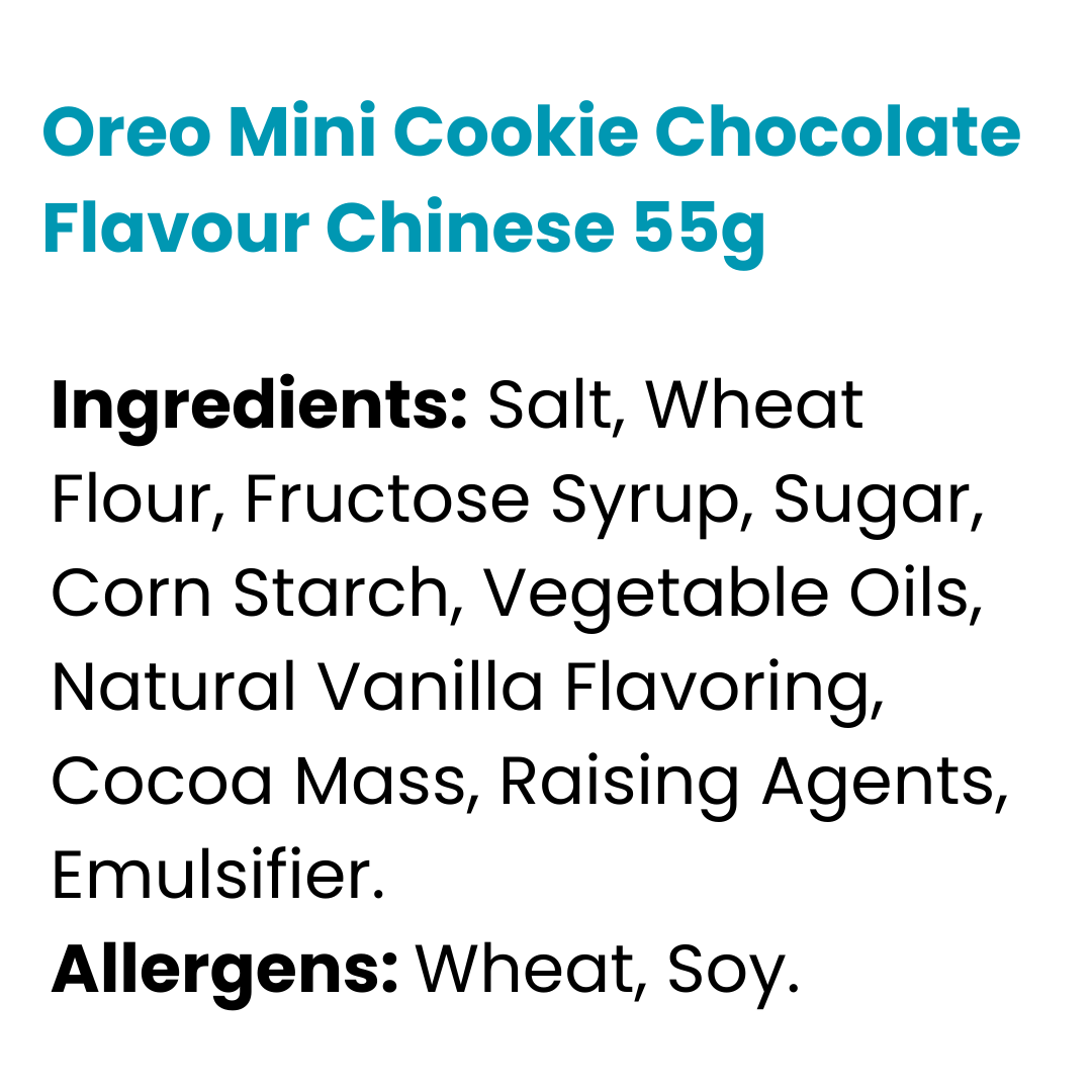 Oreo Mini Cookie Chocolate Flavour Chinese 55g (Past Dated)