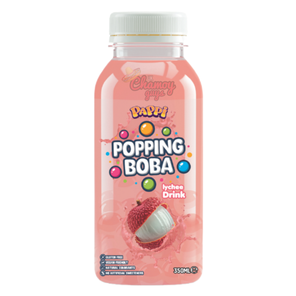 Pappi Popping Boba Lychee Drink 350 ml