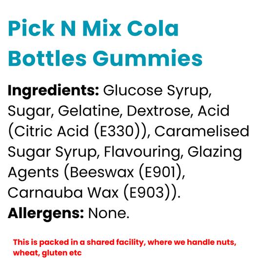 Pick N Mix Cola Bottles Gummies | Choose Your Size