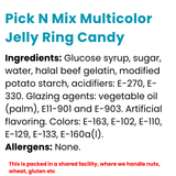 Pick N Mix Multicolor Jelly Ring Candy | Choose Your Size
