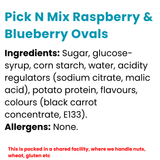 Pick N Mix Raspberry & Blueberry Ovals | Choose Your Size