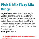 Pick N Mix Fizzy Mix Rings | Choose Your Size