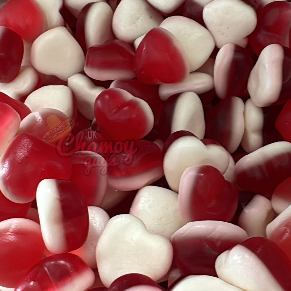 Pick N Mix Pink & White Mini Hearts Bag (100g)