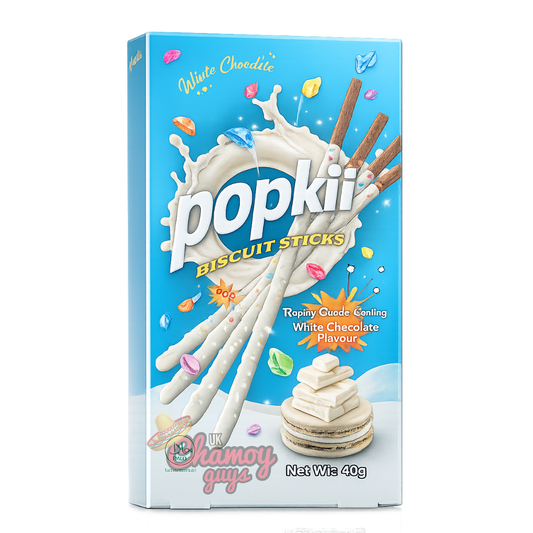 Popkii White Chocolate Biscuit Sticks (40g)