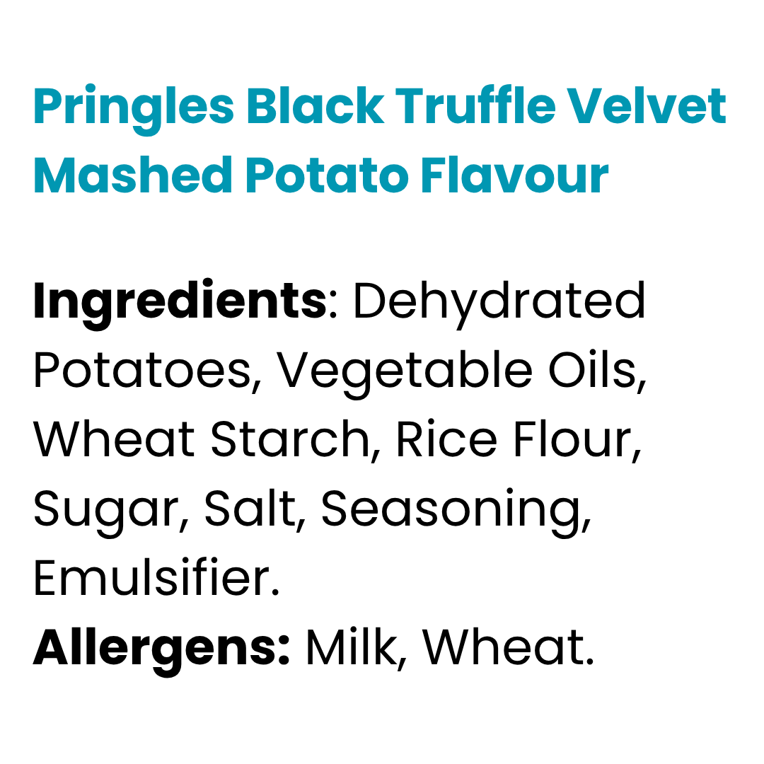 Pringles Black Truffle Velvet Mashed Potato Flavour (Past Dated)