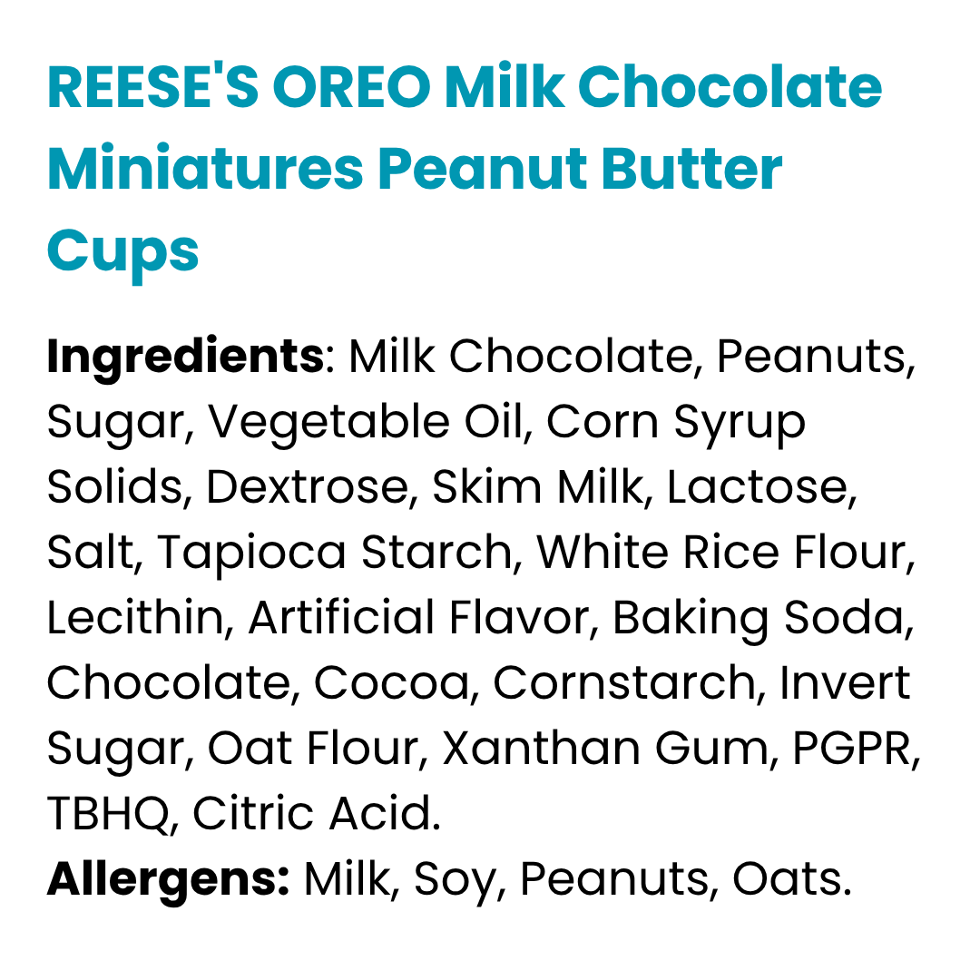 REESE'S OREO Milk Chocolate Miniatures Peanut Butter Cups