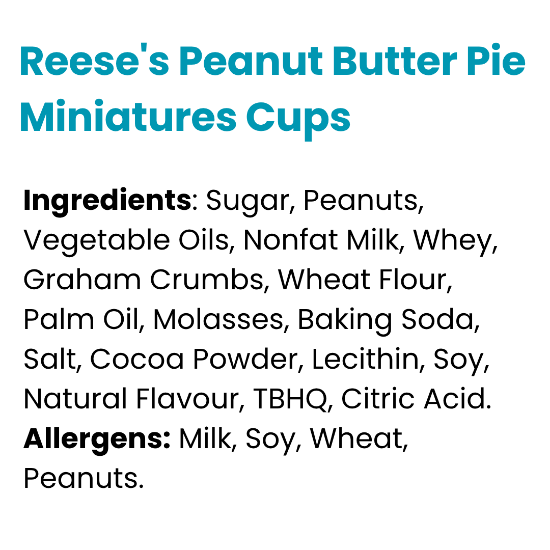 Reese's Peanut Butter Pie Miniatures Cups 9.6oz (272g) - PAST DATED