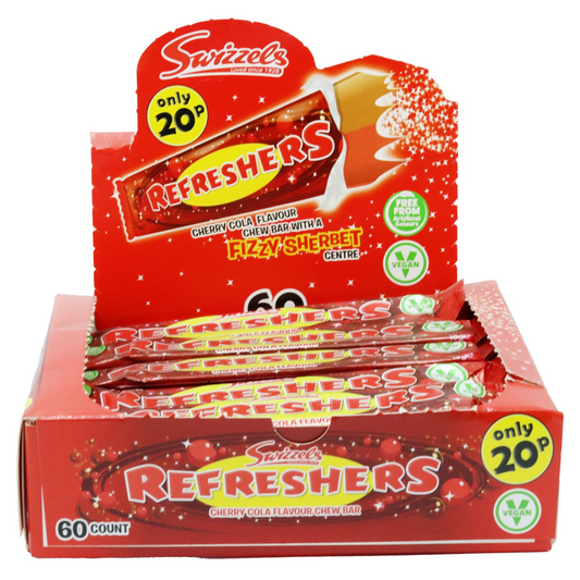 Refreshers Cherry Cola Chew Bars, Box of 60