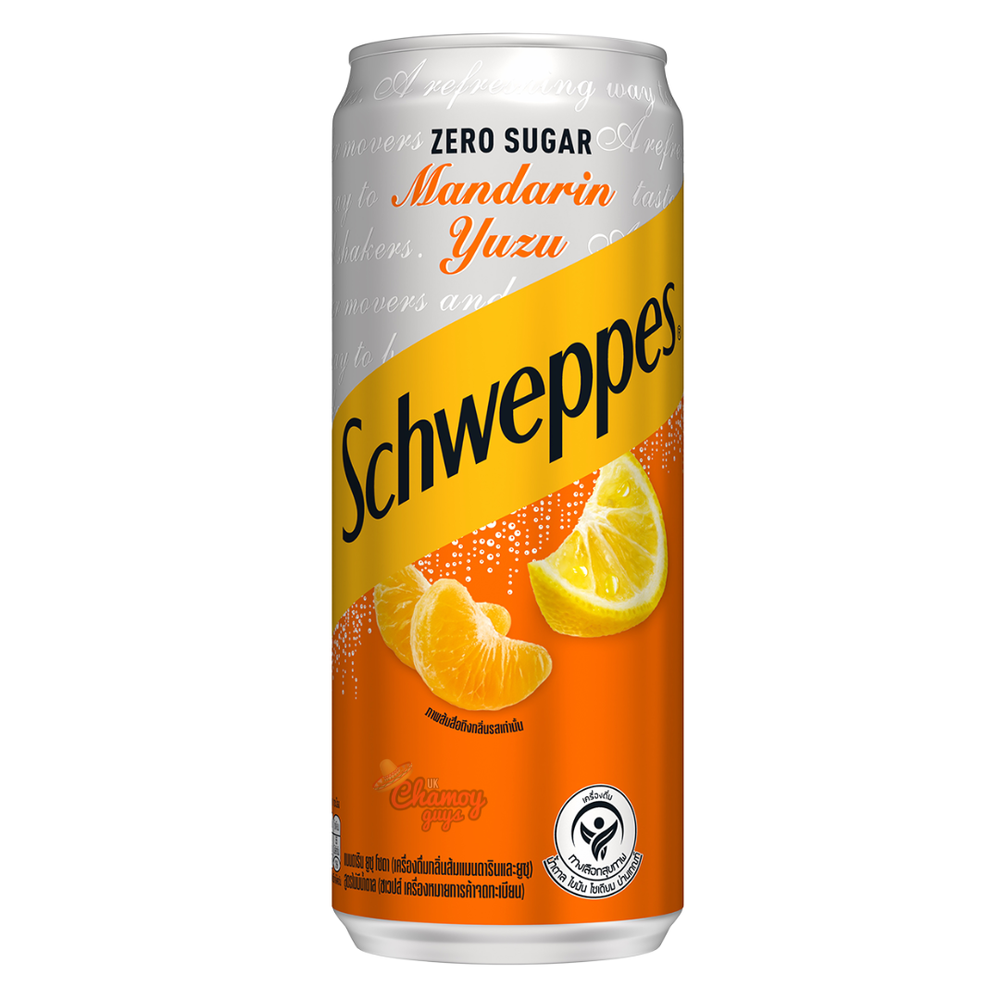 Schweppes Mandarin Yuzu Soda Zero Sugar 330ml (Past Dated)