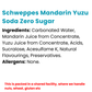 Schweppes Mandarin Yuzu Soda Zero Sugar 330ml