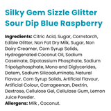 Silky Gem Sizzle Glitter Sour Dip Blue Raspberry