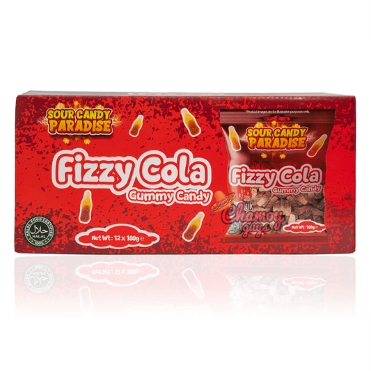 Sour Candy Paradise Gummy Candy Fizzy Cola - 12x100g