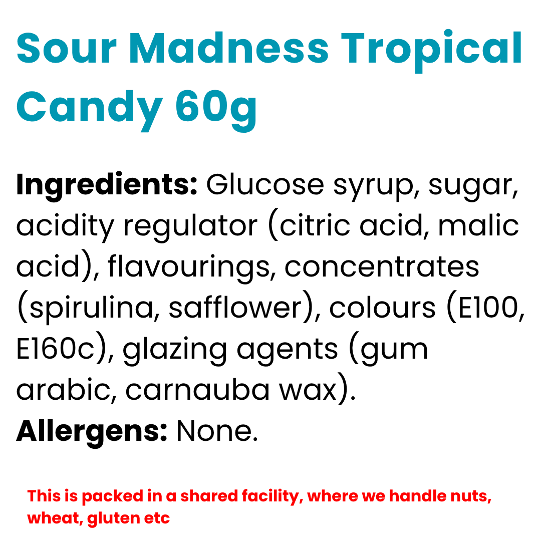 Sour Madness Tropical Candy 60g