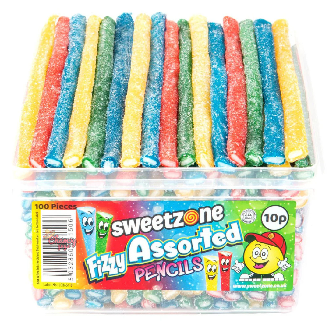 Sweetzone Fizzy Assorted Pencils Tub