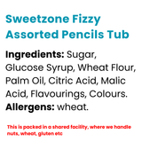 Sweetzone Fizzy Assorted Pencils Tub