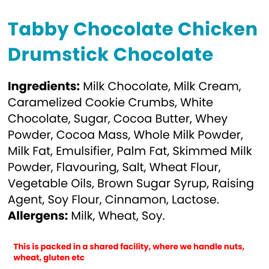 Tabby Chocolate Chicken Drumstick Chocolate Full Box (12x50g)
