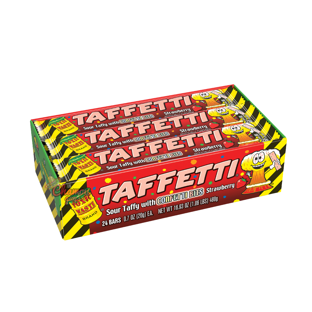 Toxic Waste Taffetti Strawberry 20g x 24