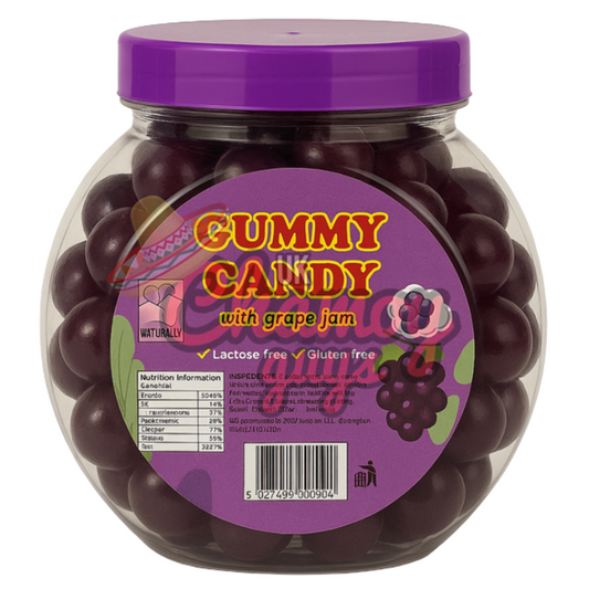 Grape Jam-Filled Gummy Candy – 500g – Naturally Gluten & Lactose Free