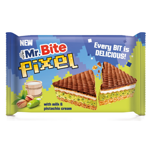 Mr. Bite Pixel with Milk and Pistachio Cream 28g