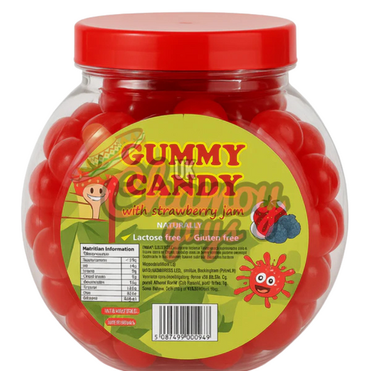 Strawberry Jam-Filled Gummy Candy – 500g – Gluten & Lactose Free