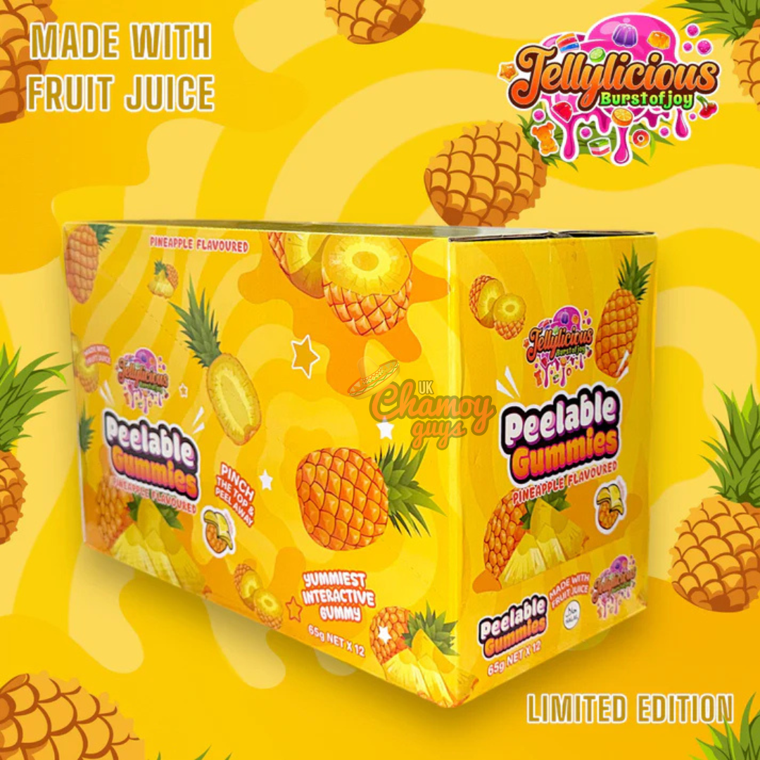 Jellylicious Peelable Gummies – Pineapple Flavour