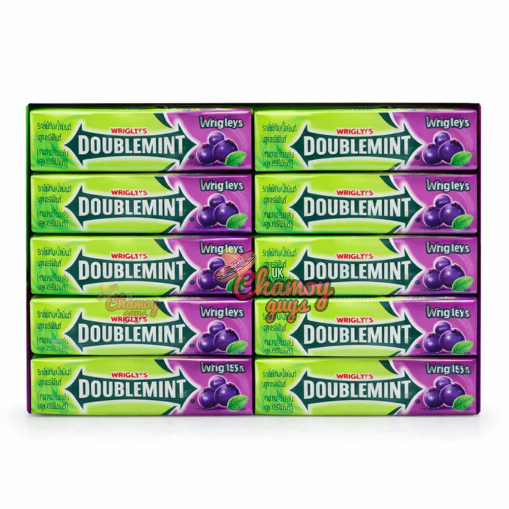 Wrigley’s Doublemint Blueberry Black Currant Chewing Gum 10 x 15 Sticks Box