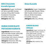 Chamoy Guys Dubai Chocolate Pistachio, Kinder Bueno, Milk Chocolate & Oreo Kunafa Spread Small Bundle