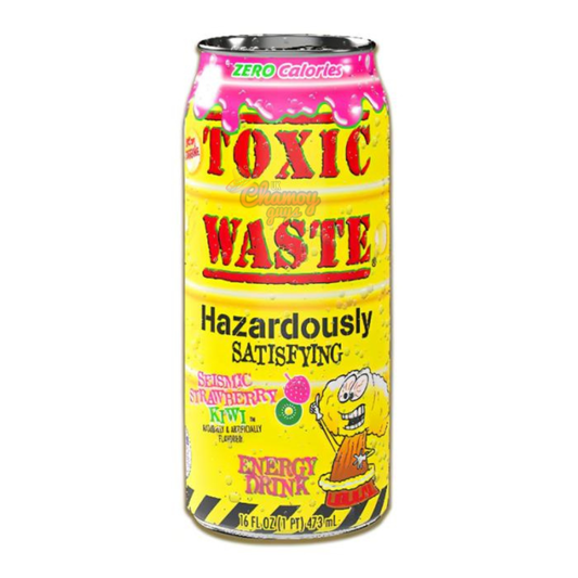 Toxic Waste Seismic Strawberry Kiwi Energy Drink 16oz 473ml (Past Dated)