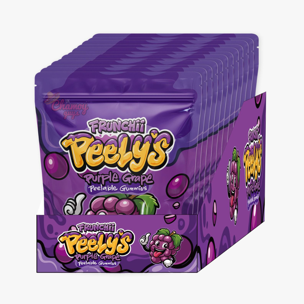Frunchii Peely’s Purple Grape Peelable Gummies Full Box
