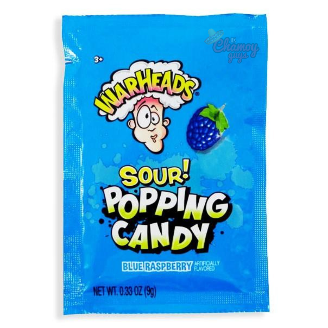 Warheads Sour Popping Candy Trio – Blue Raspberry, Green Apple & Watermelon × 20