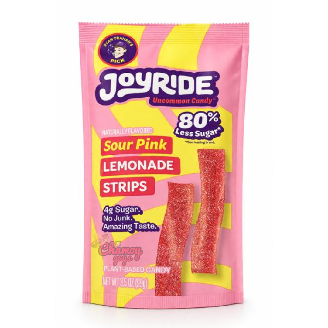 Joyride Sour Pink Lemonade Strips – Low Sugar Plant-Based Sour Candy