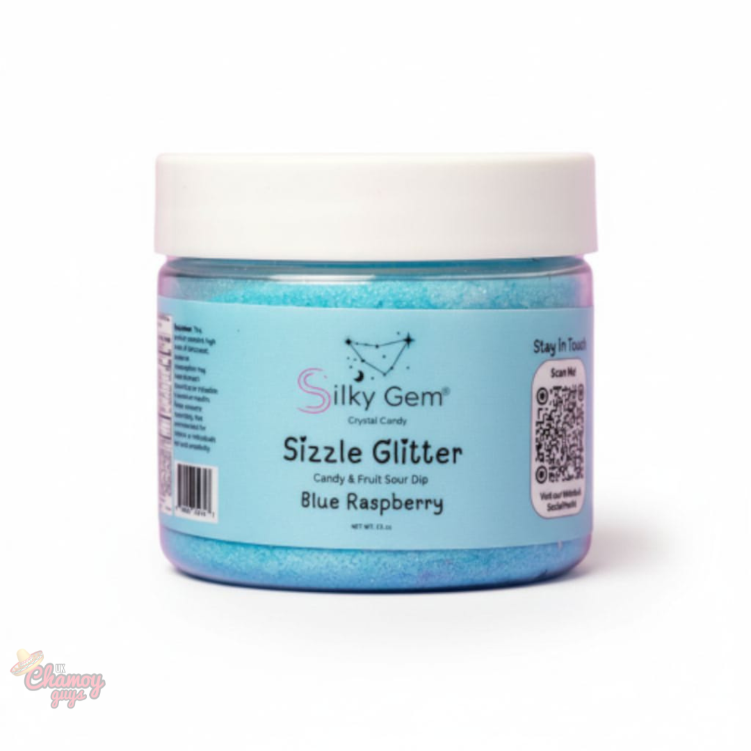 Silky Gem Sizzle Glitter Sour Dip Blue Raspberry