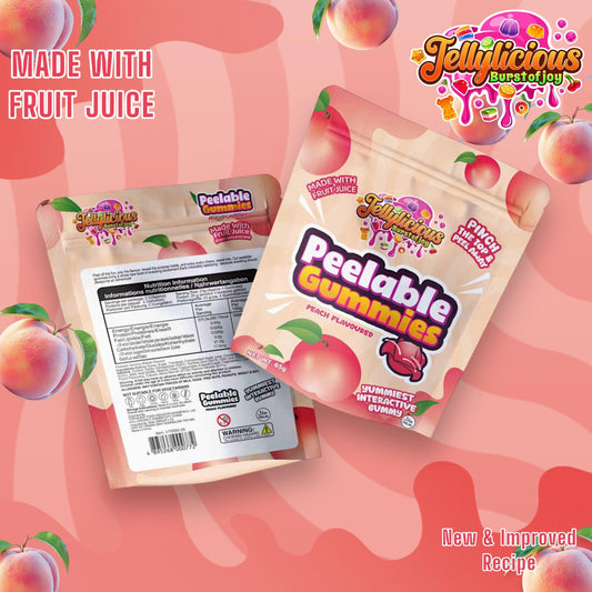 Jellylicious Peelable Gummies – Peach Flavour