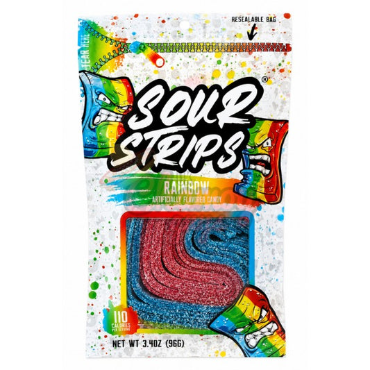 Sour Strips Rainbow Candy - 96g