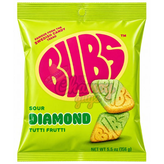 BUBS Sour Tutti Frutti Diamond Sour Foam Candy