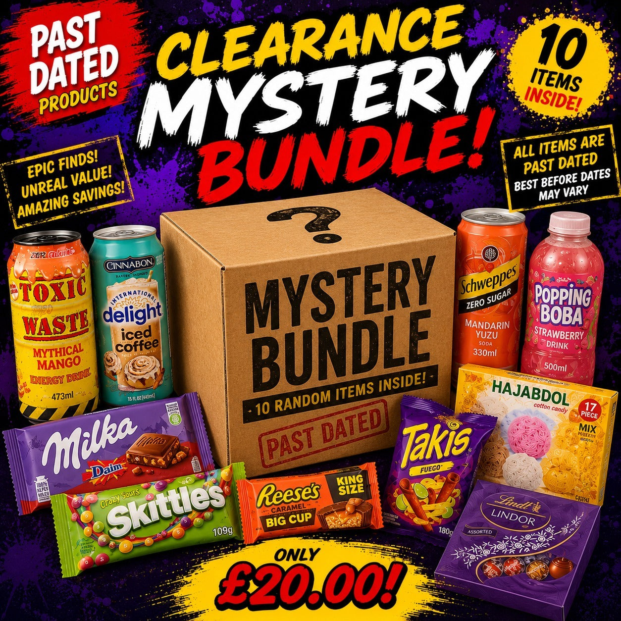 Past Dated Clearance Mystery Bundle - 10 Items for £20