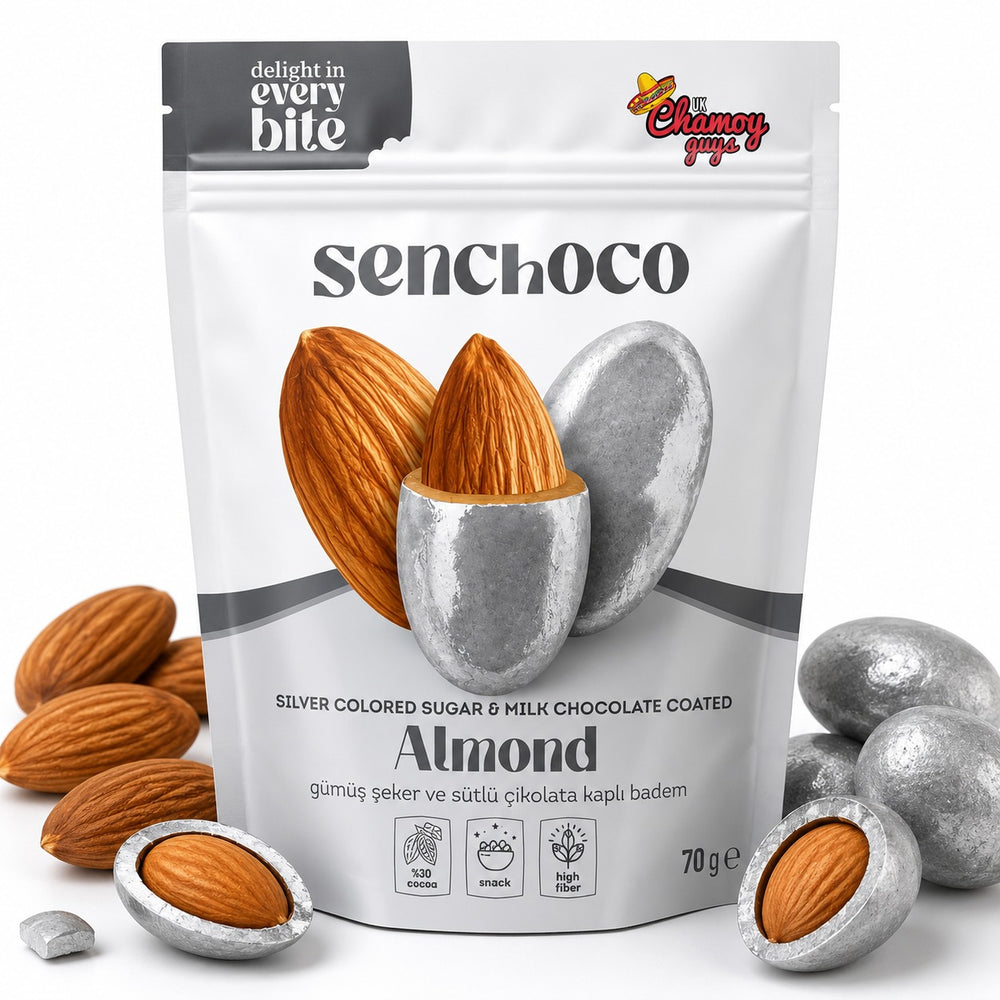 Silver Coloured Sugar & Milk Chocolate Coated Almonds