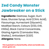 Zed Candy Monster Jawbreaker on a Stick Full Box