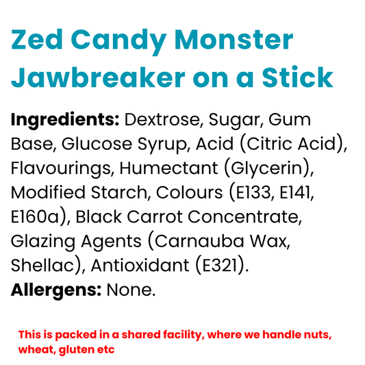 Zed Candy Monster Jawbreaker on a Stick Full Box