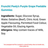 Frunchii Peely’s Purple Grape Peelable Gummies Full Box