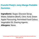 Frunchii Peely’s Juicy Mango Peelable Gummies – Full Box