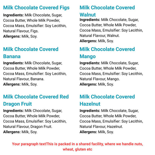 Senchoco Milk Chocolate Covered Fruits – Bundle of 6