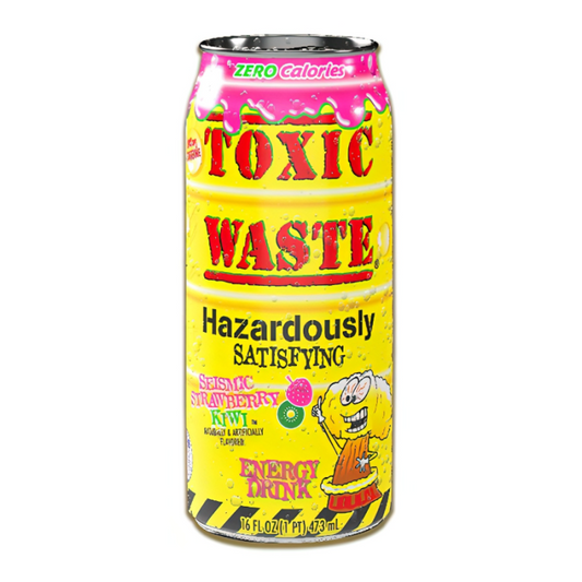 Toxic Waste Seismic Strawberry Kiwi Energy Drink 16oz 473ml
