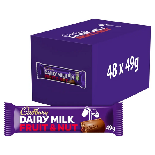 Cadbury Dairy Milk Fruit & Nut Chocolate Bar 49g x 48