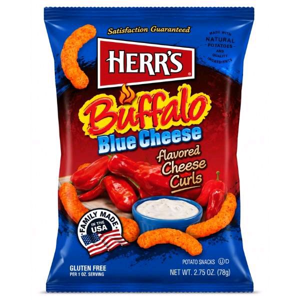 Herr's Buffalo Blue Cheese Flavoured Cheese Curls