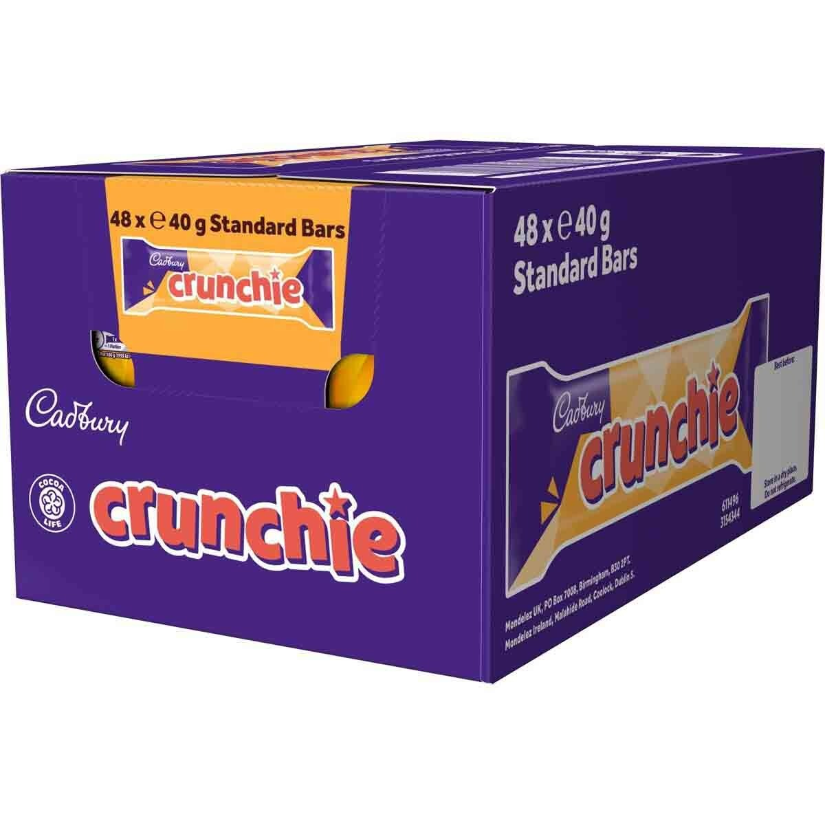 Cadbury Crunchie Chocolate Bar 40g x 48