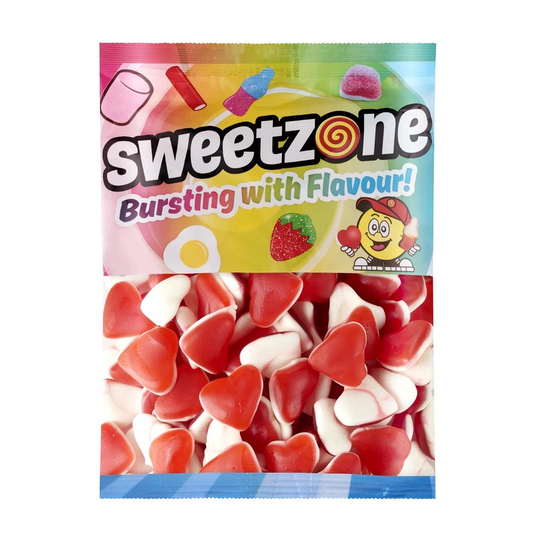 Sweetzone Strawberry & Cream Hearts 1kg Bag